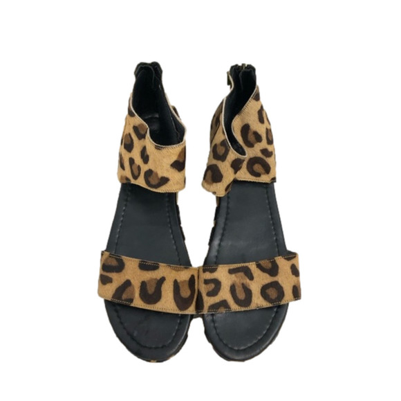 SHAKUHACHI leopard platform sandals - Picture 1 of 9